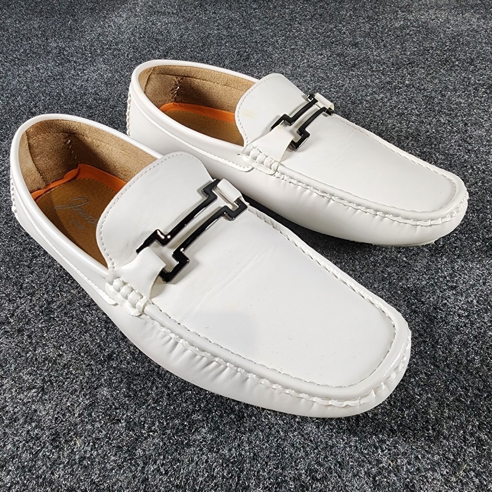 Jousen Milan Bit Loafers White Men's Size 11.5